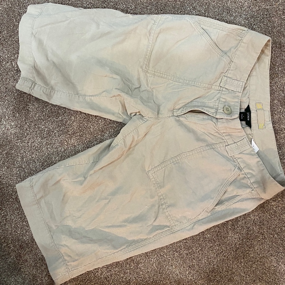 Cream corduroy shorts